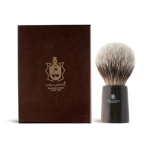 Vie-Long Silver Tip Badger Shaving Brush, Horn Handle