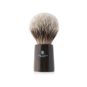 Vie-Long Silver Tip Badger Shaving Brush, Horn Handle