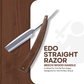 DV-8009143, Dovo Straight Razor EDO, 5/8”, carbon, 1/1 full hollow, Ultra compressed beech wood