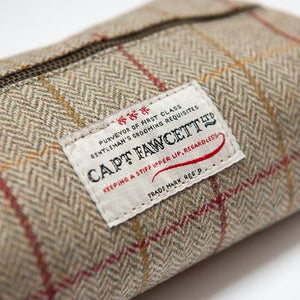 Captain Fawcett's Tweed Wash Bag