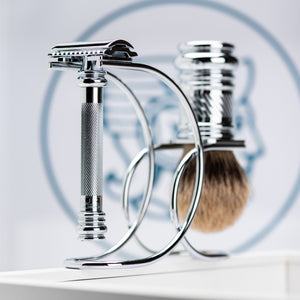 Merkur 3881 - 3pcs Shaving Set, Bright Chrome Finish