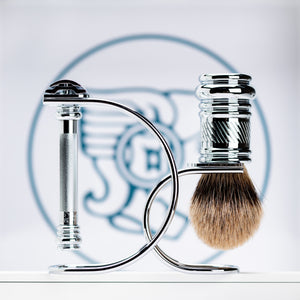 Merkur 3881 - 3pcs Shaving Set, Bright Chrome Finish