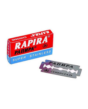 Rapira Double Edge Safety Razor Blades Chrome (5 Blade pack), Razor Blades