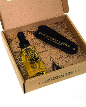 Captain Fawcett's Beard Oil & Beard Comb Gift Set, Beard Care