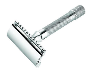 Merkur 33C Double Edge Safety Razor, Straight Cut, Chrome, Double Edge Safety Razors