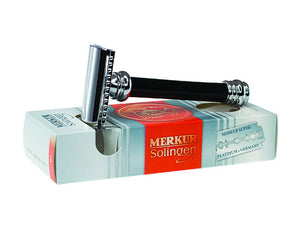 Merkur 38B Double Edge Safety Razor, Straight Cut, Extra Long Handle