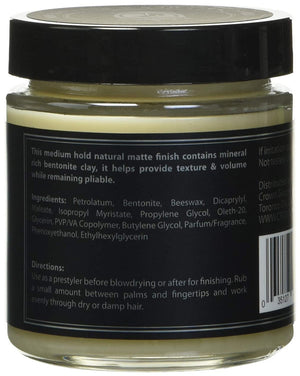 Crown Shaving Hippie Killer Matte Styling Clay - 4 Ounce Jar