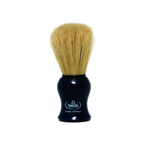 Omega 100% Pure Boar Bristle Shaving Brush, Black