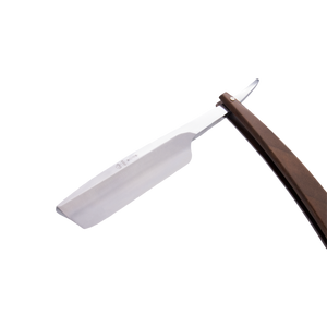 DV-8009141, Dovo Straight Razor EDO, 5/8”, carbon, 1/1 full hollow, Ultra compressed walnut wood